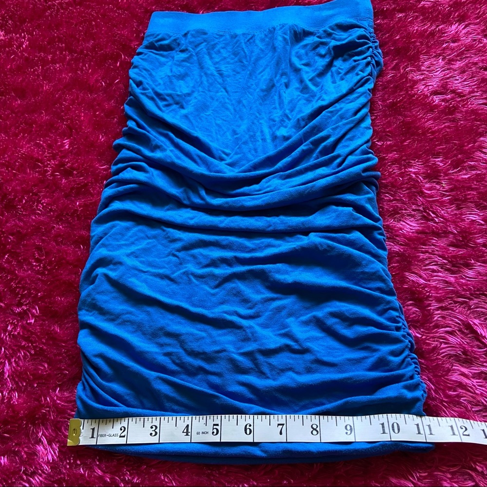 Blue Ruched Skirt - Picture 5 of 16
